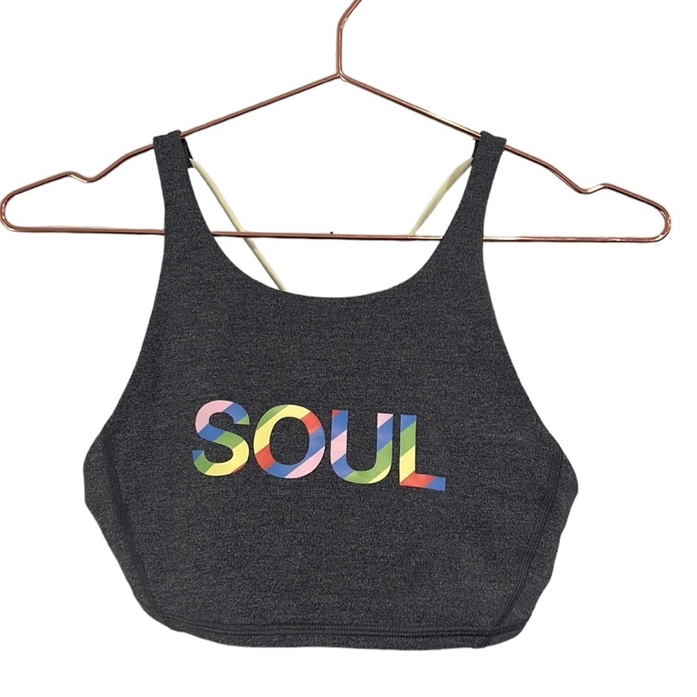 LULULEMON grey SoulCycle sports bra. Size 6